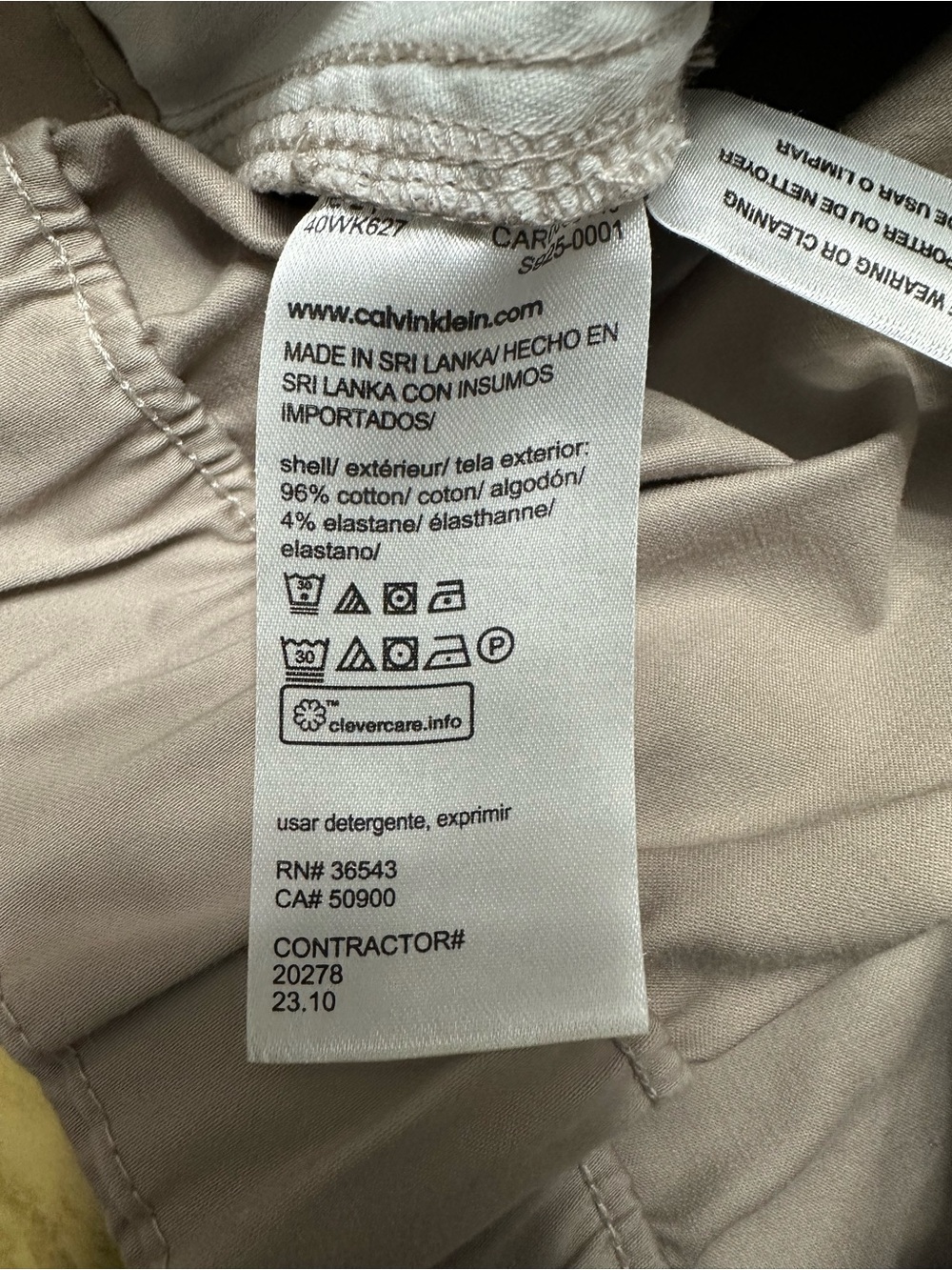 Calvin Klein Beige Wide Leg Cargo Pants - Picture 6 of 11